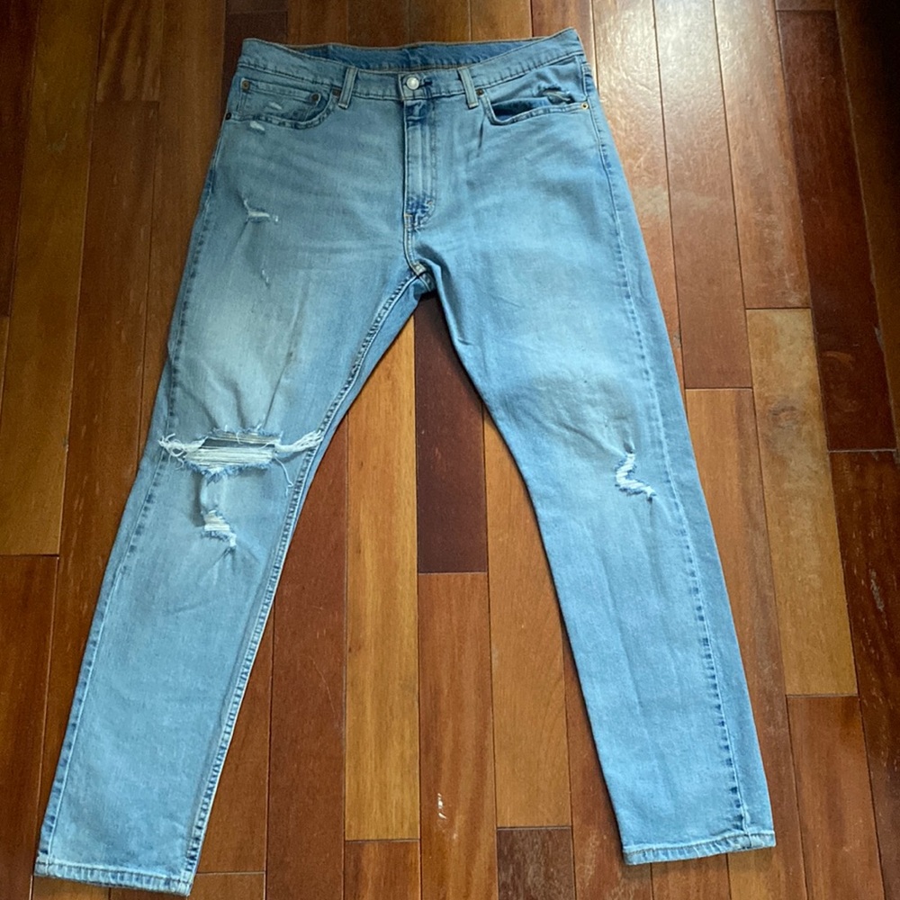 Mens Slim Fit Distressed Levi Denim Jeans